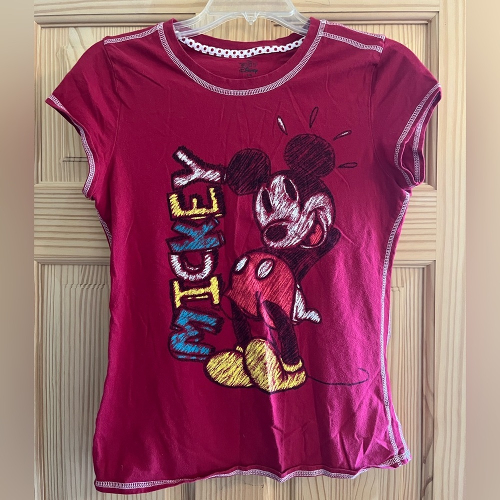 Red Disney Mickey T Shirt Size Large